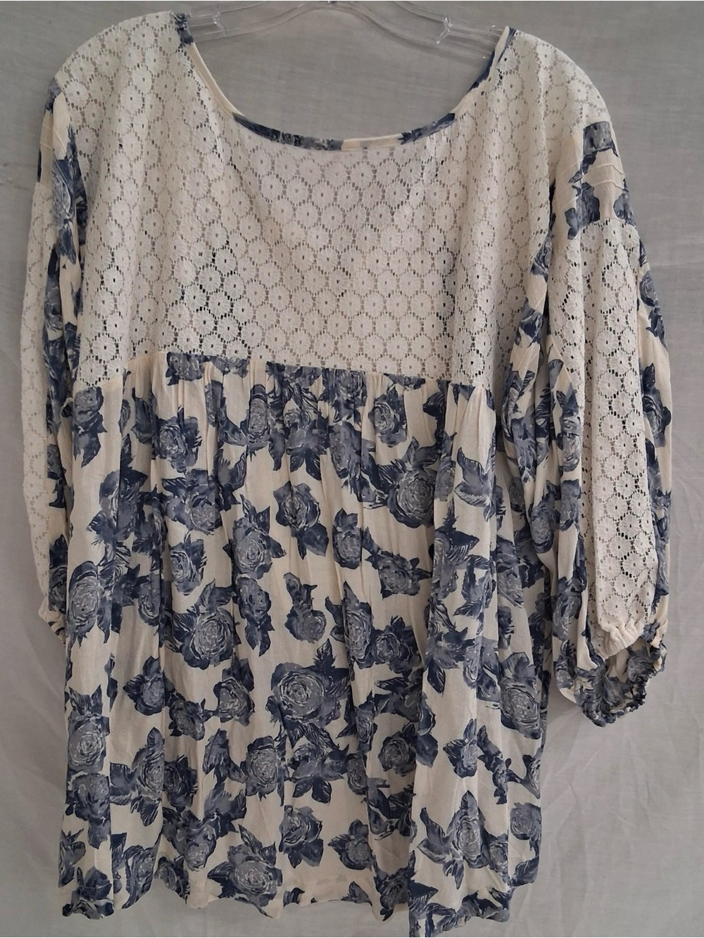 Free People Moon River Floral Lace Blouse Size Small - Picture 3 of 4